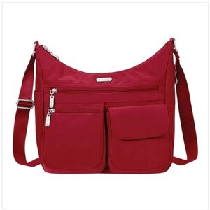 New Large Xl Baggalini Red Adjustable Shoulder Bag Organizer Travel Purse